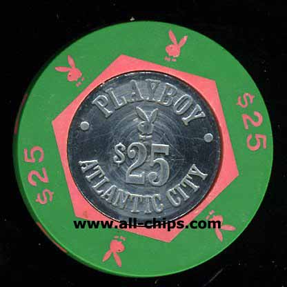 PLA-25a $25 Playboy Back Up Chip Concentric Circles