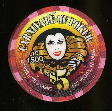 $5 Rio carnivale of Poker 1998