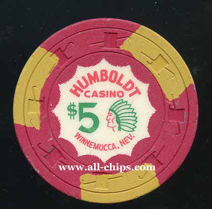 $5 Humboldt Casino 2nd issue 1958
