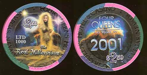 $2.50 Four Queens Real Millennium 2001