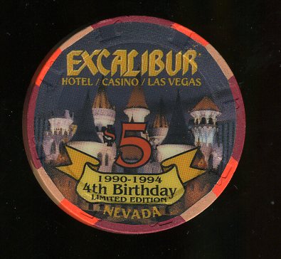 $5 Excalibur 4th Birthday