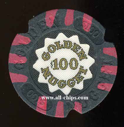 GOL-100 $100 Golden Nugget 1st issue Notched