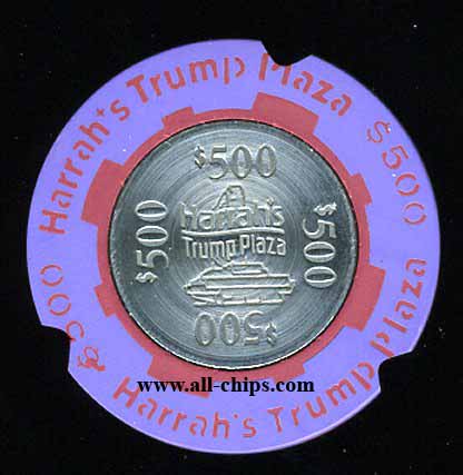 HTP-500 $500 Harrahs Trump Plaza Notched salesmans sample