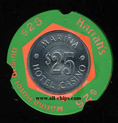 HAR-25  Sample $25 Harrahs Marina Notched Concentric Salesman Sample