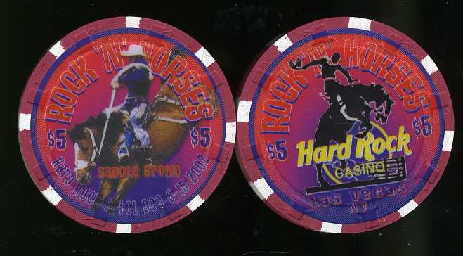 $5 Rock N Horses Rodeo 2002 Saddle Bronk 1 of 4