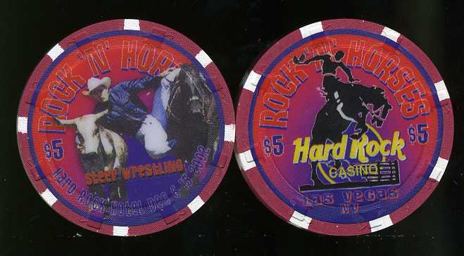 $5 Rock N Horses Rodeo 2002 Steer Wrestling1 of 4