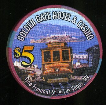 $5 Golden Gate 11th issue House Chip Trolley
