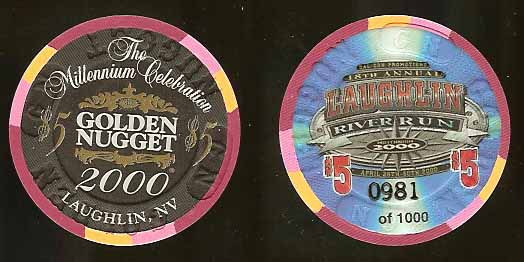 $5 Golden Nugget Millennium celebration River Run 2000