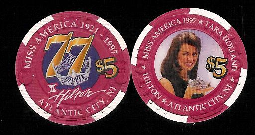 HAC-5c $5 1997 Hilton Miss America Tara Holland 