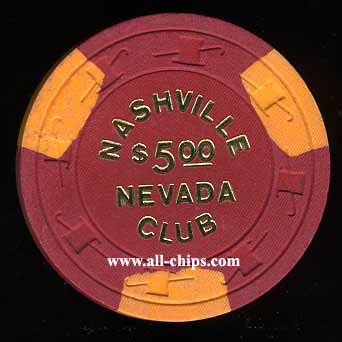 $5 Nashville Nevada Club 2nd issue 1972
