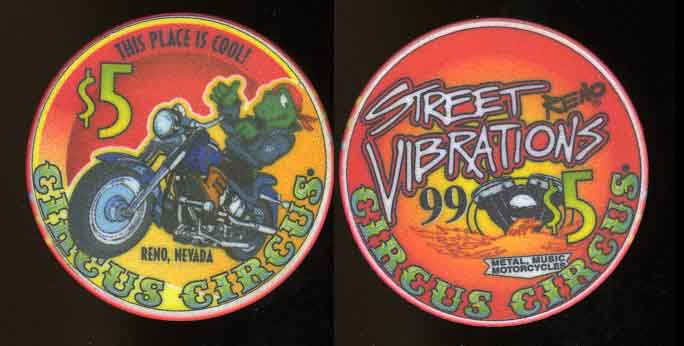 $5 Circus Circus Reno Street Vibrations 1999