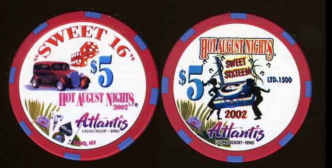 $5 Atlantic Hot August Nights 2002 Sweet 16
