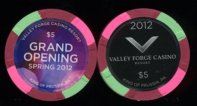 $5 Valley Forge Casino Grand Opening 2012 King Of Prussia, PA.