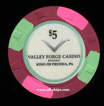 $5 Valley Forge Casino King Of Prussia, PA.