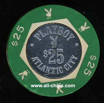 PLA-25 $25 Playboy Atlantic City 