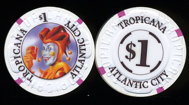 TRO-1g $1 Tropicana 4th issue Re-Issue Black Letters