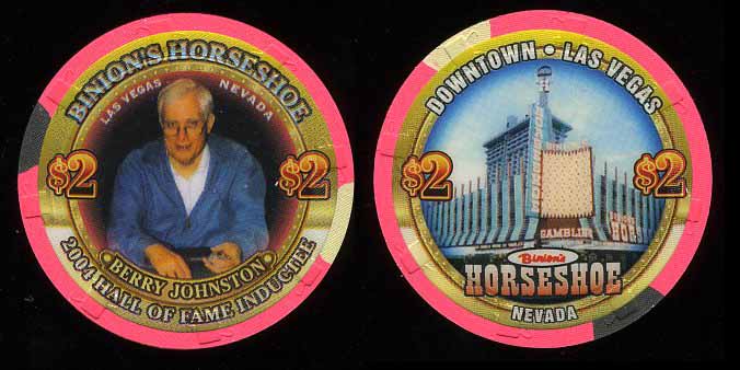 $2 Binions Horseshoe Berry Johnson HOF 2004