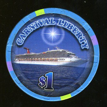 $1 Carnival Liberty The Czars Palace Cruise Ship UNC