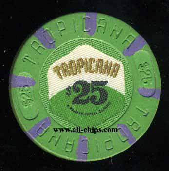 TRO-25 $25 Tropicana 1st issue Open Letters