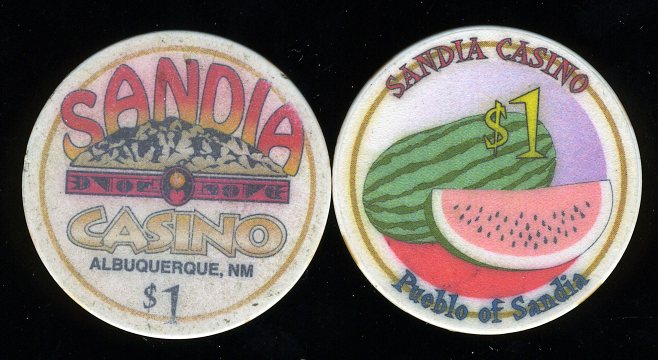 $1 Sandia Casino Albuquerque, NM (Watermellon)