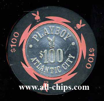 $100 Playboy Concentric Circles Chip 