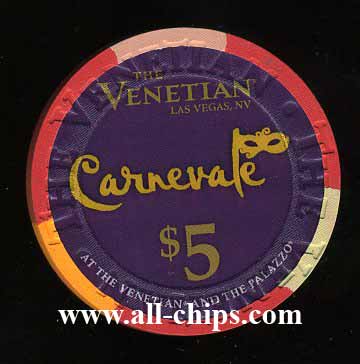 $5 Venetian Carnevale 2013 (Slightest color variation from 2012)
