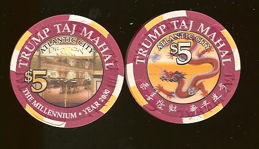 TAJ-5o $5 Taj Mahal The Millinnium Year of the Dragon 2000