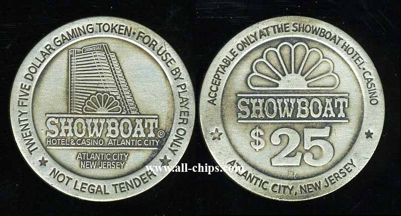 T-SHO-25 $25 Showboat 1st issue Slot Token