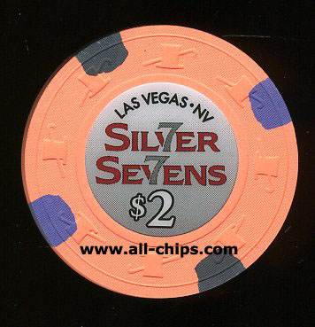 $2 Silver Sevens Poker Room Drop Chip