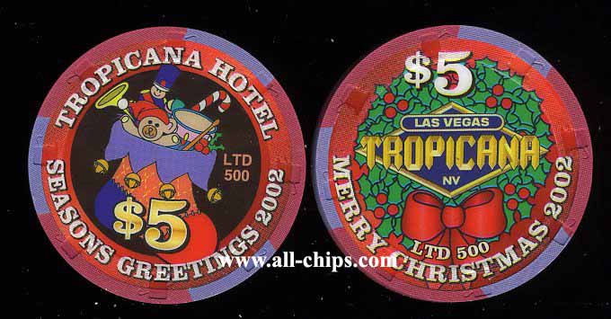 $5 Tropicana Christmas 2002 Seasons Greetings