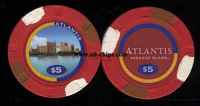 $5 Atlantis Paradise Island Bahamas Newest issue