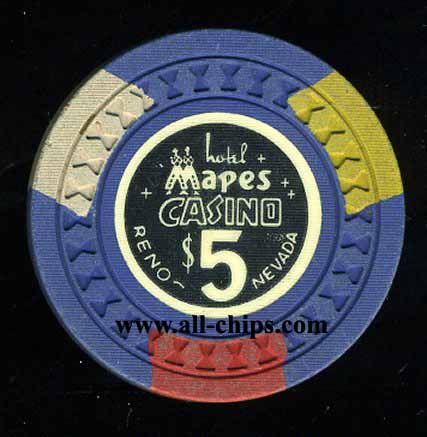 $5 Mapes Hotel Casino 7th issue 1950s