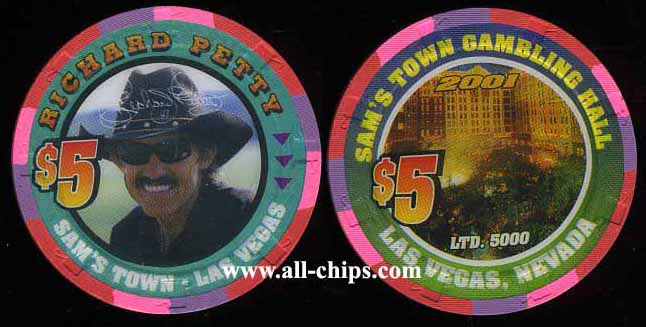 $5 Sams Town Richard Petty 2001