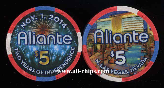 $5 Aliante Casino 2nd Anniversary Nov 1st 2014