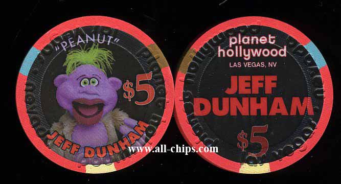 $5 Planet Hollywood Jeff Dunham Peanut 1 of 3