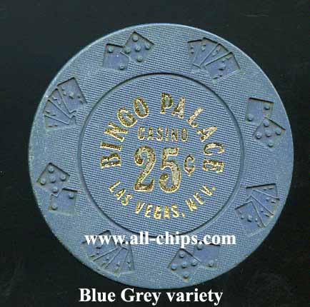 25c Bingo Palace 1st issue blue grey variety