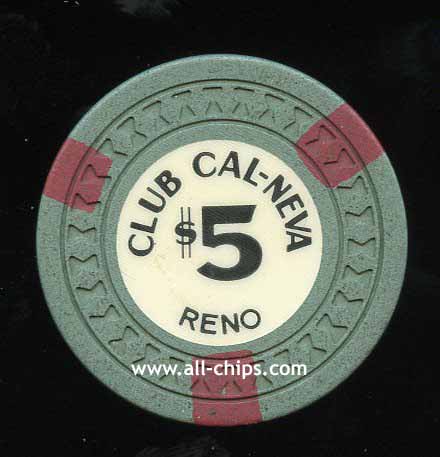 $5 Club Cal Neva Reno 5th issue 1960s