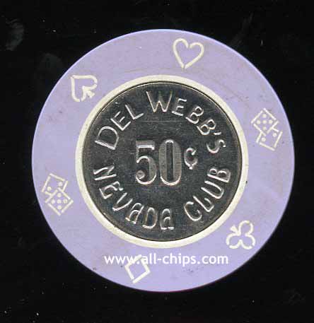 .50c Del Webbs Nevada Club lighter Purple 1st issue 1978