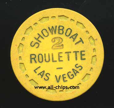 Showboat Roulette table 2 1966 Yellow