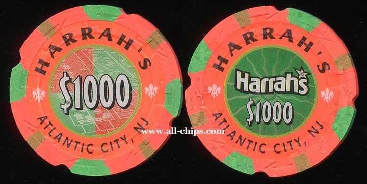 HAR-1000a $1,000 Harrahs Notched Sample