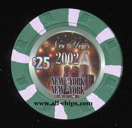 $25 New York New York New Years 2002