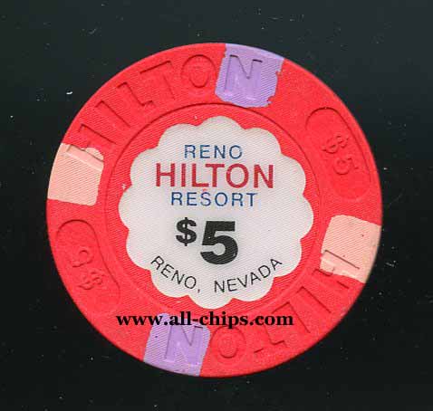 $5 Reno Hilton 1st Issue 1992