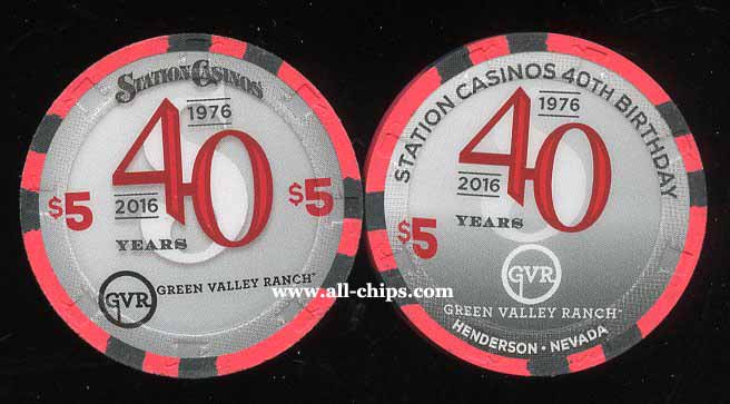 $5 Green Valley Ranch Stations 40th Birthday 1976-2016