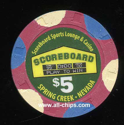 $5 Scoreboard 2nd issue Spring Creek, NV.