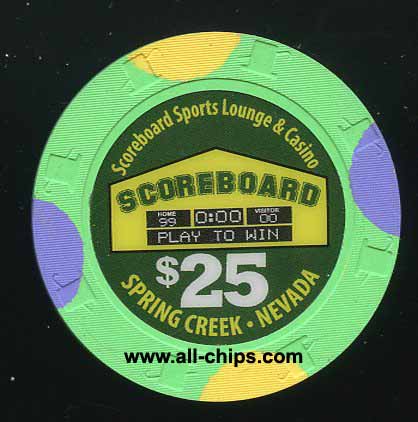 $25 Scoreboard 2nd issue Spring Creek, NV.