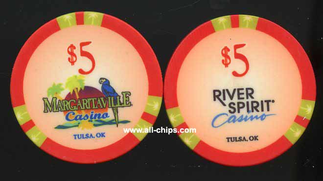 $5 River Spirit Margaritaville Casino Tulsa, OK.