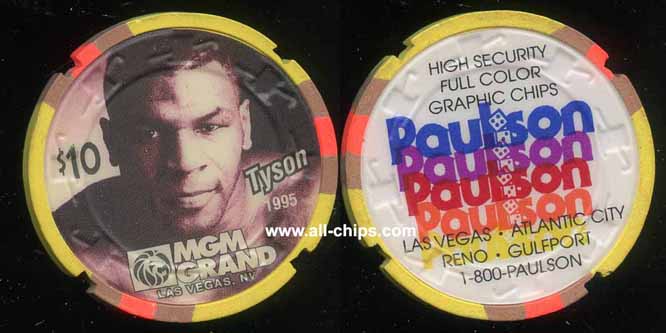 $10 MGM Grand Mike Tyson Rare Prototype Boxing