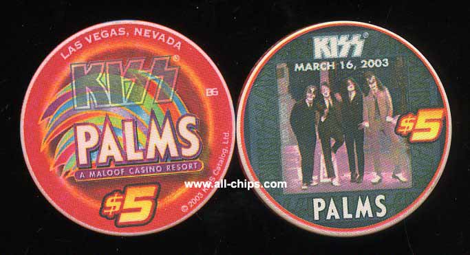 $5 Palms KISS 2003 Dressed to Kill