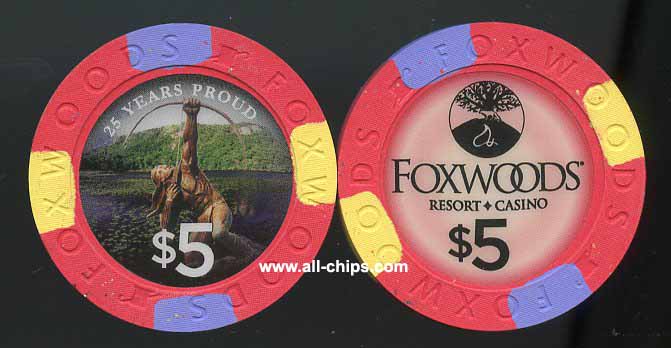 $5 Foxwoods 25th Anniversary 