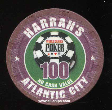 HAR-WSOP-100 Harrahs Tournament Chip